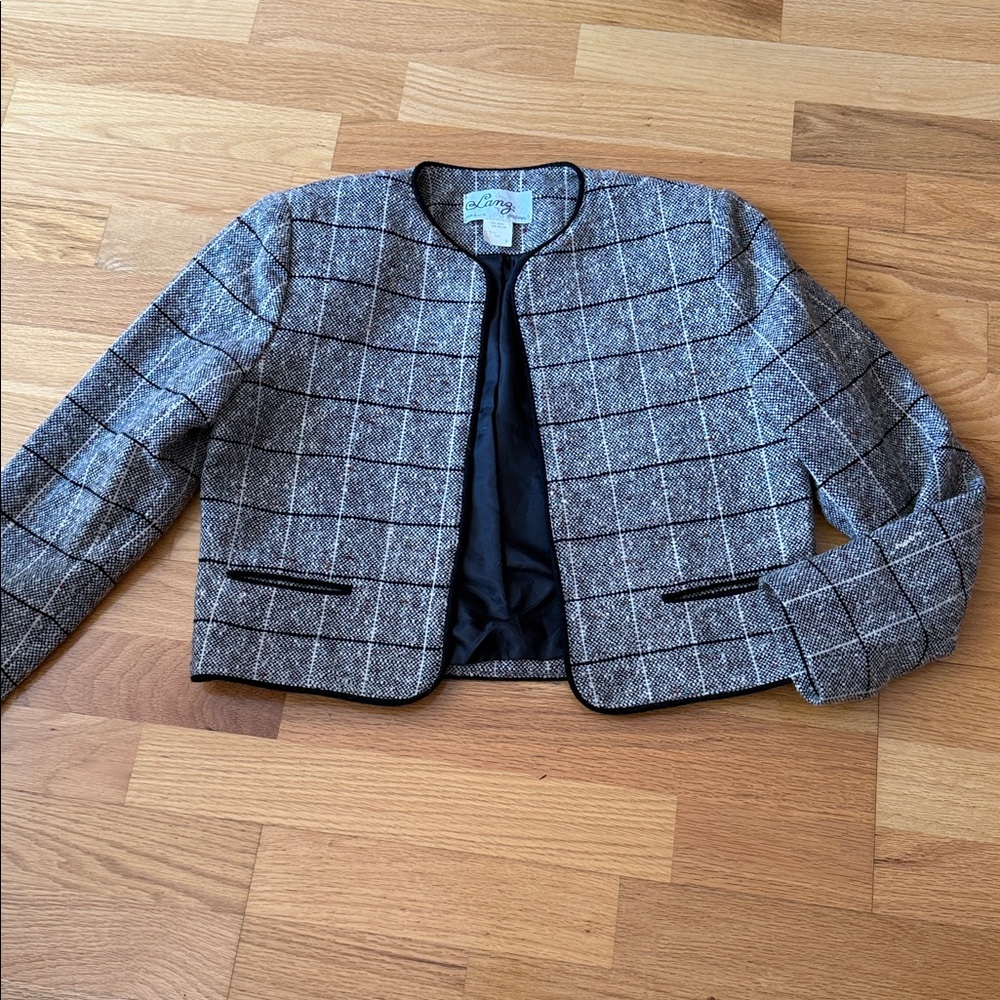 📍FIRM📍Vintage Tweed Dress Set Plaid wool - Picture 6 of 16